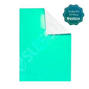 Papel silueta color verde agua