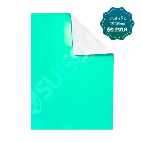 Papel silueta color verde agua