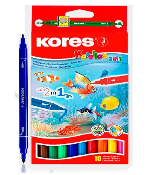 Plumon kores doble punta x 10