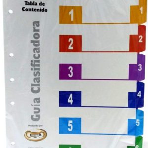 GUIA CLASIFICADORA DEL 1 AL 6