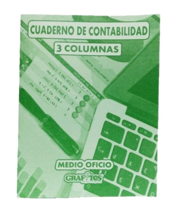 Cuaderno 3 columnas oficio * 20 hojas