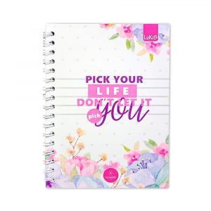 CUADERNO ARGOLLADO 7 MATERIAS 105 FLOWERS LUKIS