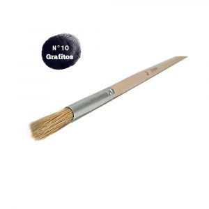 Pincel # 10 plano y redondo grafitos