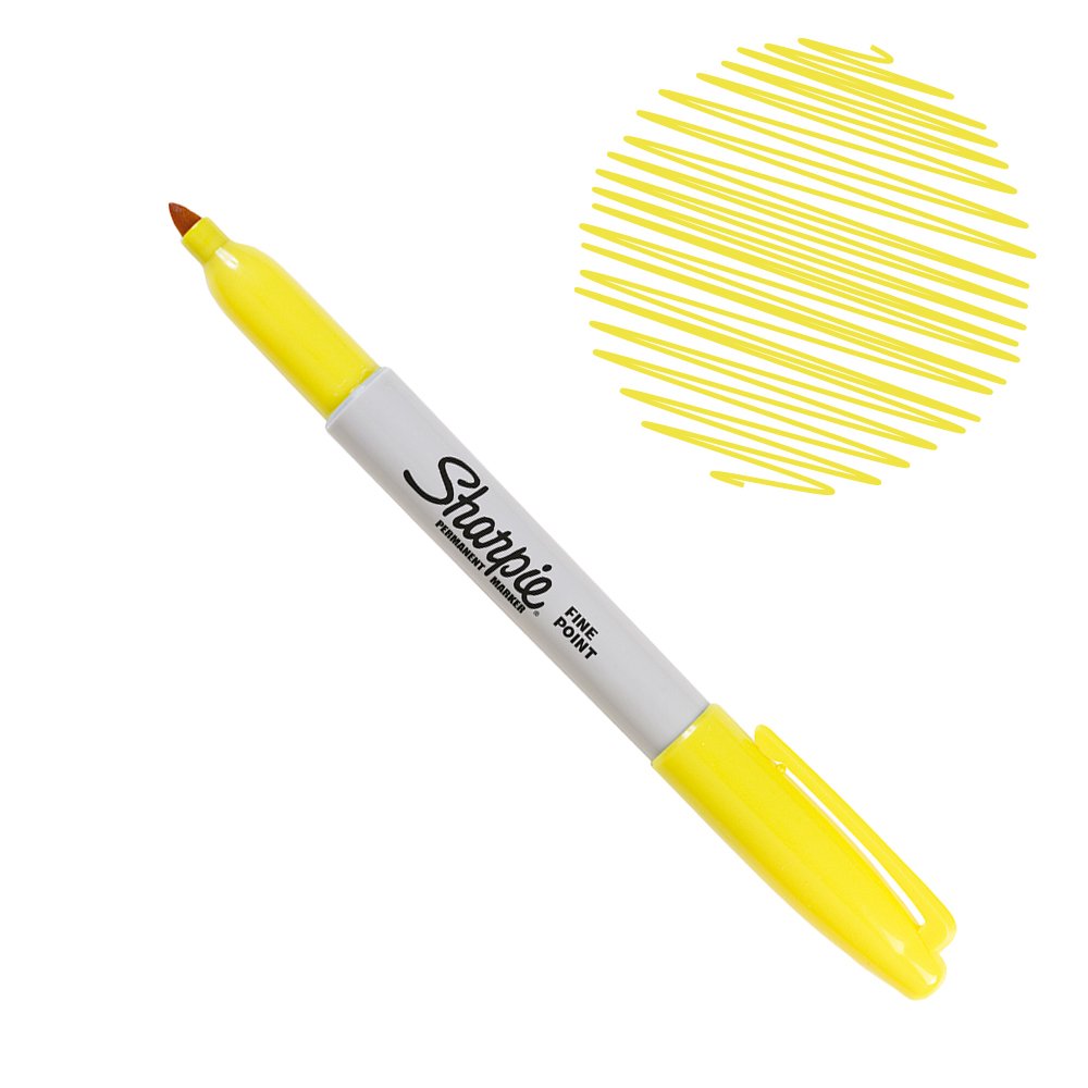 Marcador sharpie fine amarillo