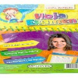 Hoja de examen rayada
