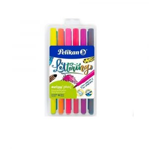 Marcador punta pincel pelikan x12 plumon markana