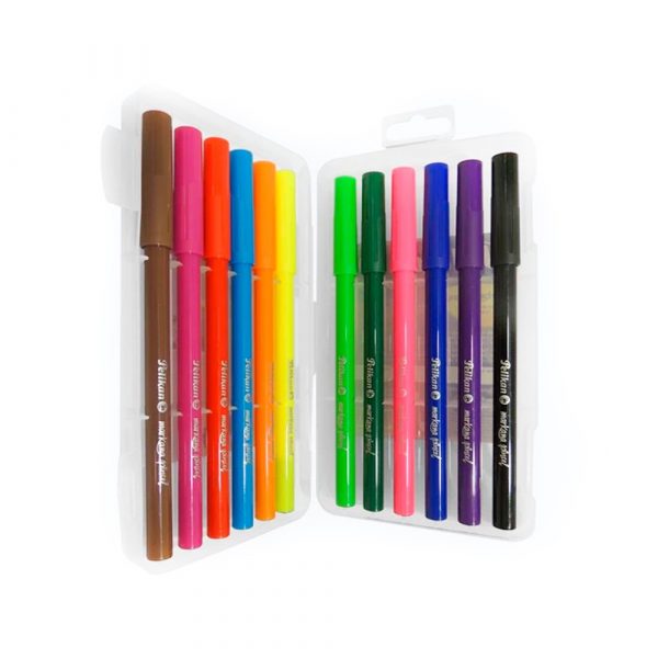 Marcador punta pincel pelikan x12 plumon markana - Imagen 2