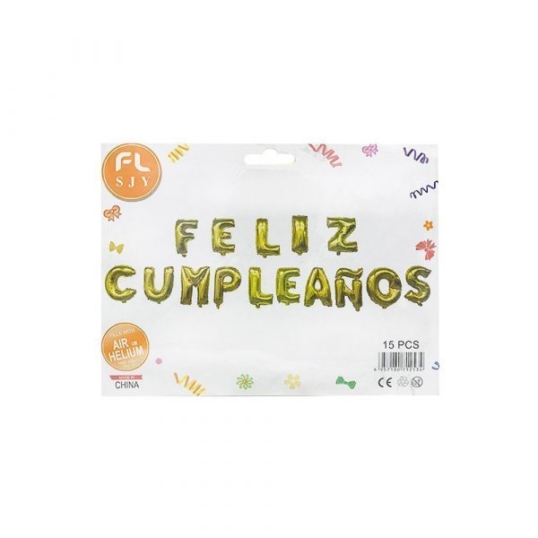 Globo feliz cumplea?os metalizado 319-4