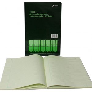 Cuaderno libreta verde bond 75 gr cuadros-rayas