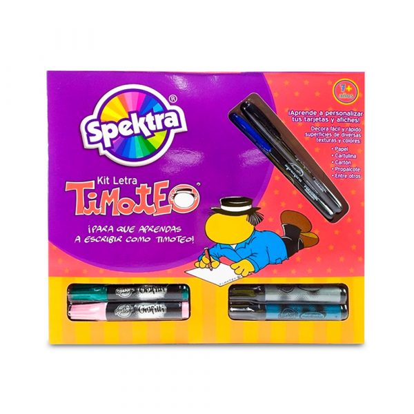 Kit letra timoteo spektra x 12 marcadores 10 plantillas