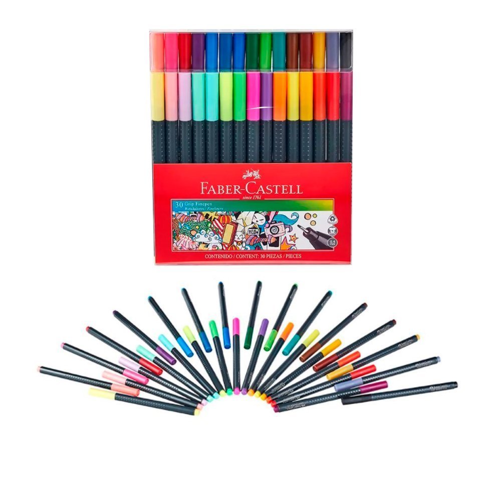 Micropuntas x 30 rotuladores colores pastel faber castell - Imagen 2