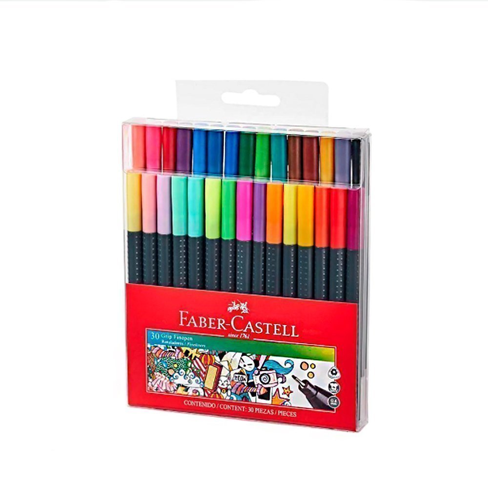 Micropuntas x 30 rotuladores colores pastel faber castell