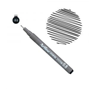 Rapidografo artline 0,8 micropunta negro punta rotulador