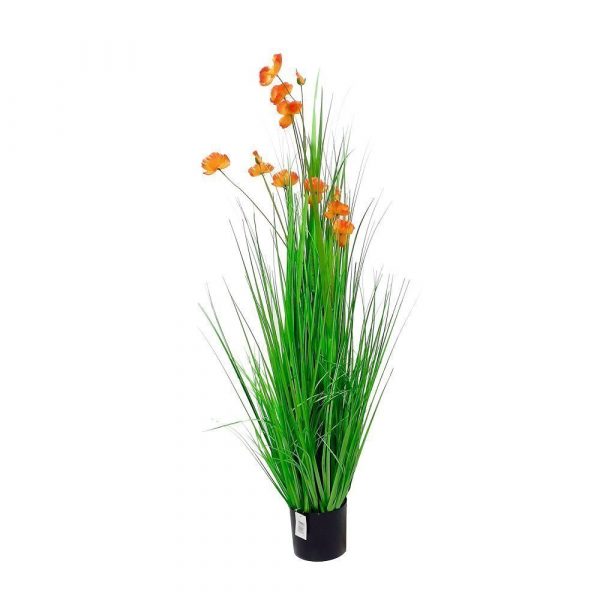 Planta artificial flores naranja ar-7