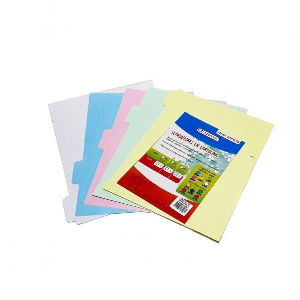 Separadores pasteles cartulina 105 folder pappyer - Imagen 3