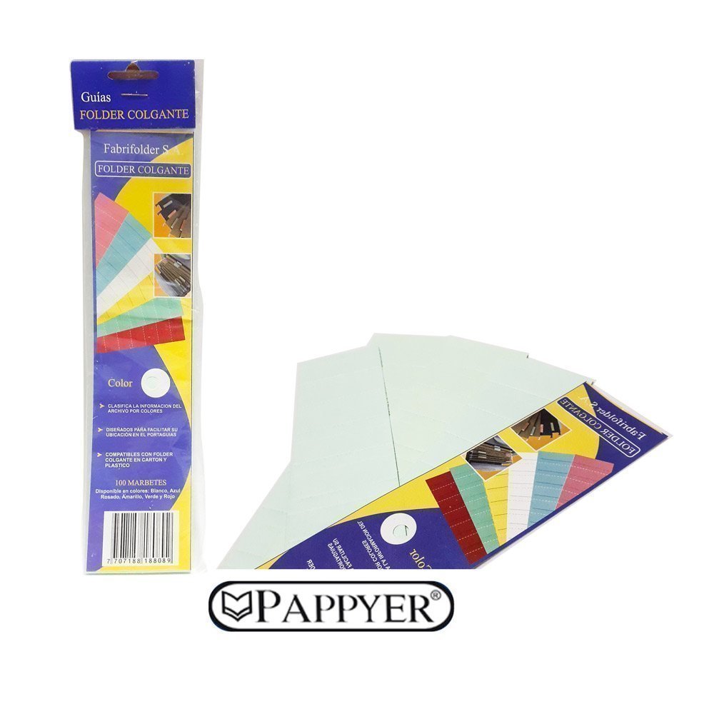 Marbete guia celuguia carpeta colgante pappyer