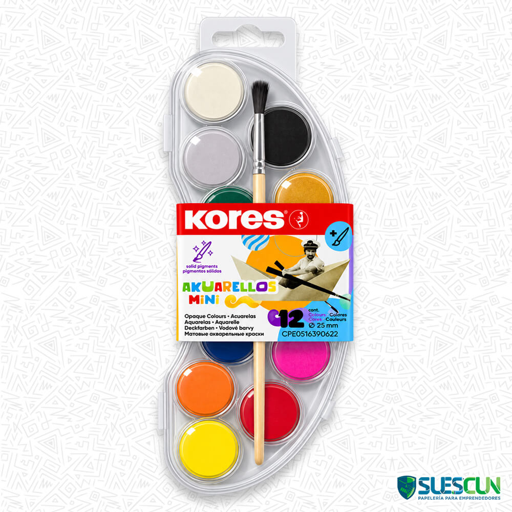 Acuarela Mini Corriente Kores x12
