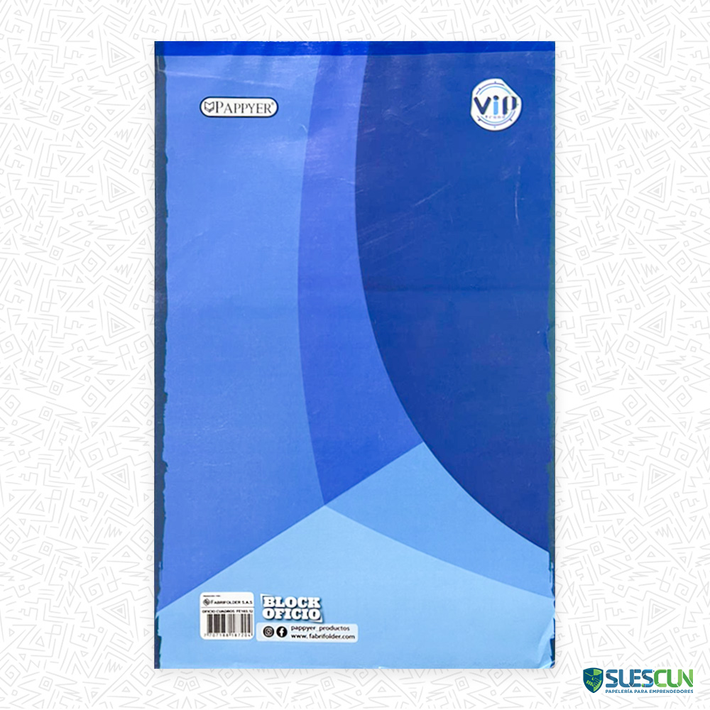 Block Oficio Cuadros Surtido VIP