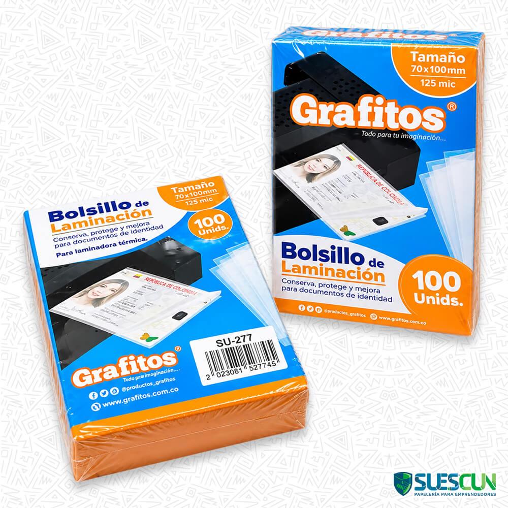 Bolsillo de Laminación Cédula Grafitos