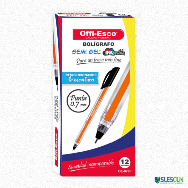 Lapicero Semi Gel Negro Offi Esco OE-076F - Imagen 2