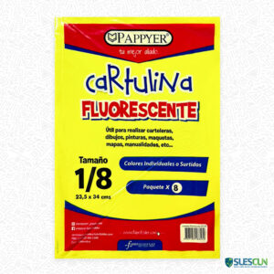 Cartulina Fluorescente 1/8 Surtida