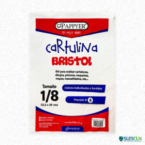 Cartulina Bristol Blanca 1/8