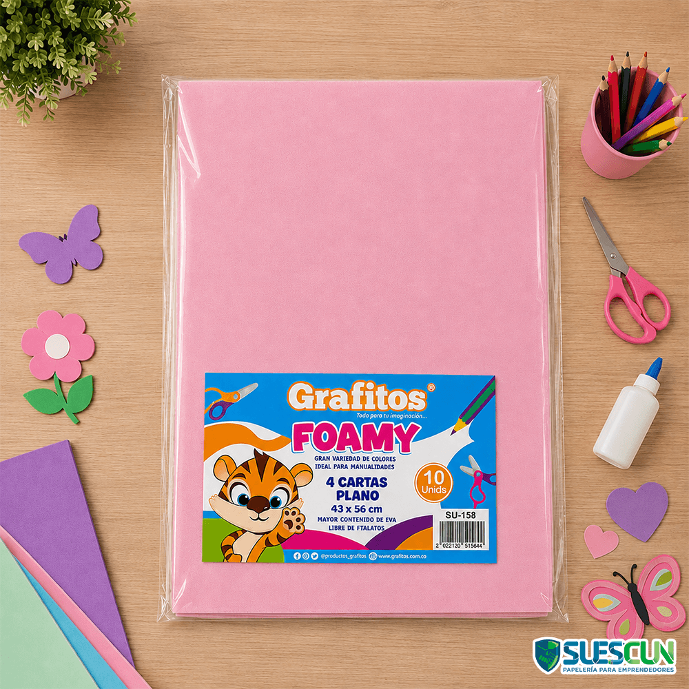 Foamy Cuatro Cartas Rosado - Imagen 4