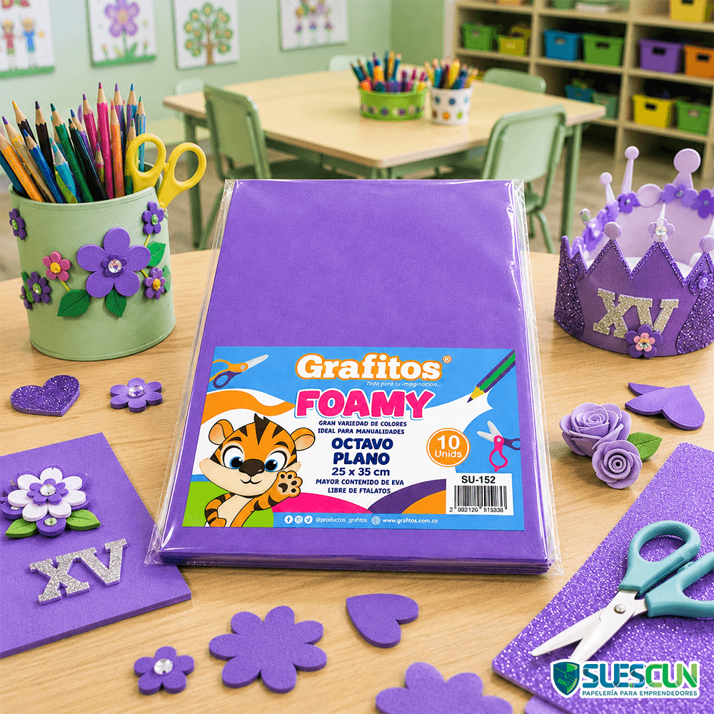 Foamy Grafitos 1/8 Liso Morado