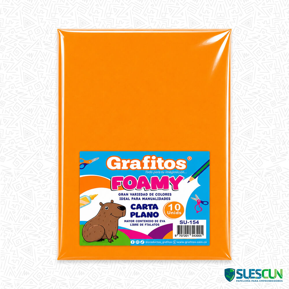 Foamy Carta Liso Naranja