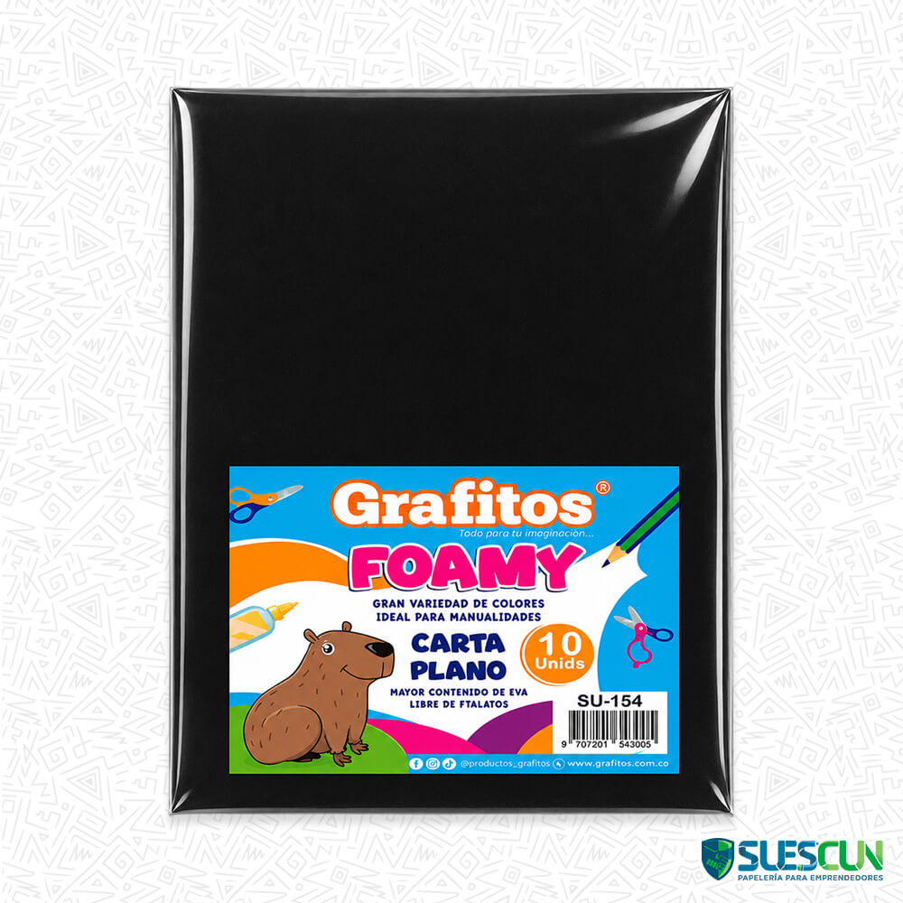 Foamy Carta Liso Negro