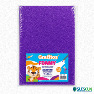 Foamy Cuatro Cartas Escarchado Morado