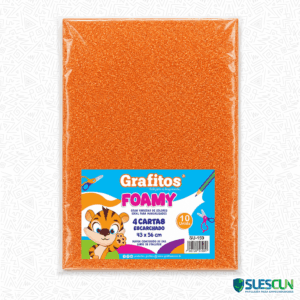 Foamy Cuatro Cartas Escarchado Naranja
