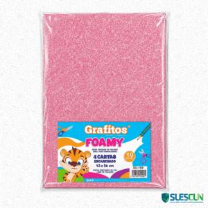 Foamy Cuatro Cartas Escarchado Rosado