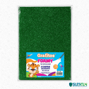 Foamy Cuatro Cartas Escarchado Verde
