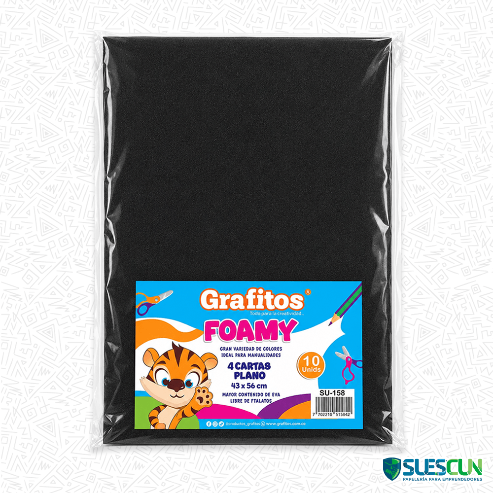 Foamy Cuatro Cartas Negro