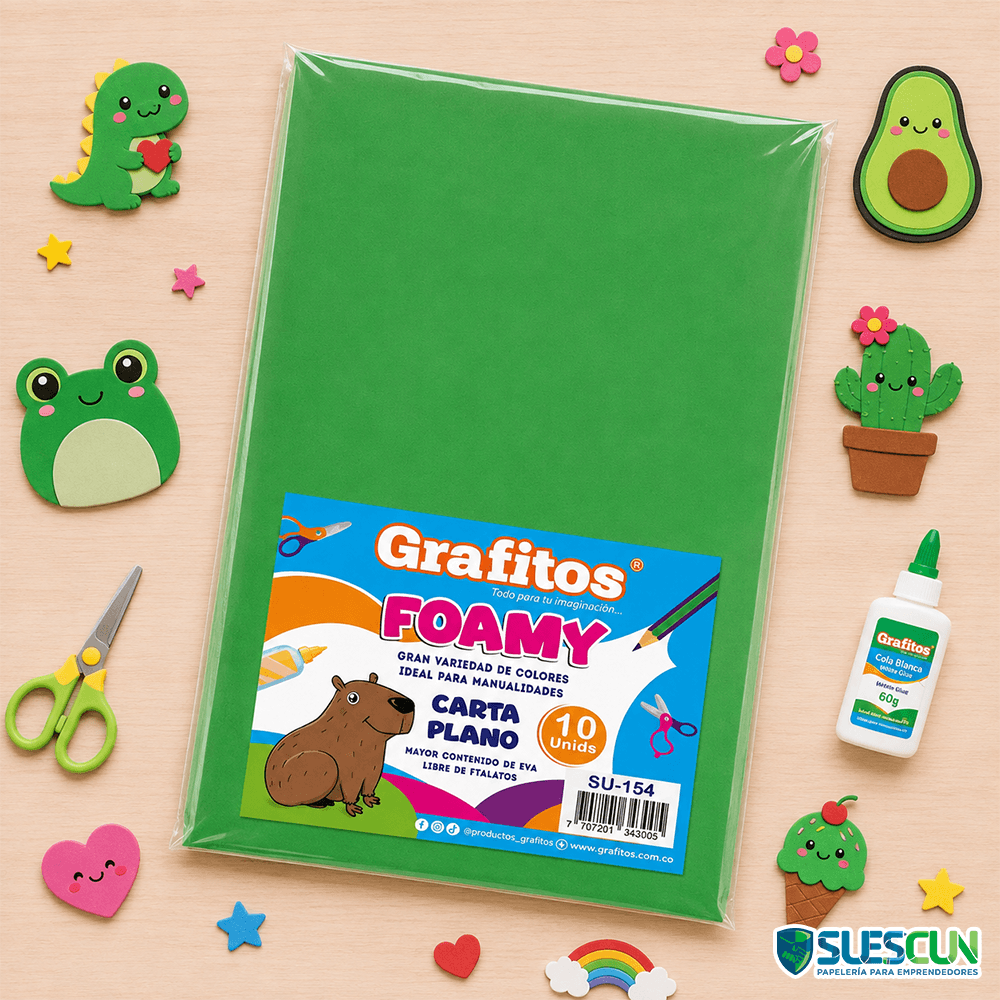 Foamy Cuatro Cartas Verde Pasto