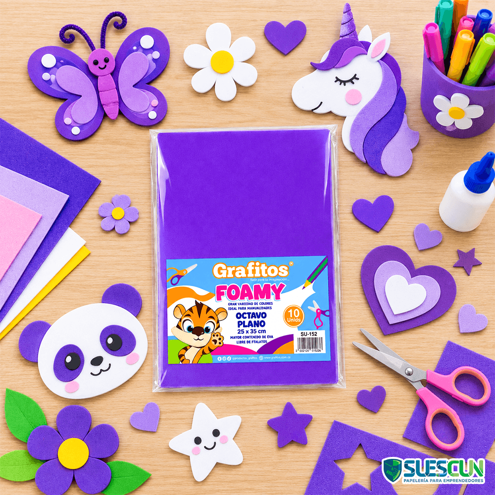 Foamy Grafitos 1/8 Liso Morado
