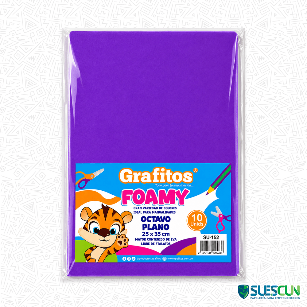 Foamy Grafitos 1/8 Liso Morado