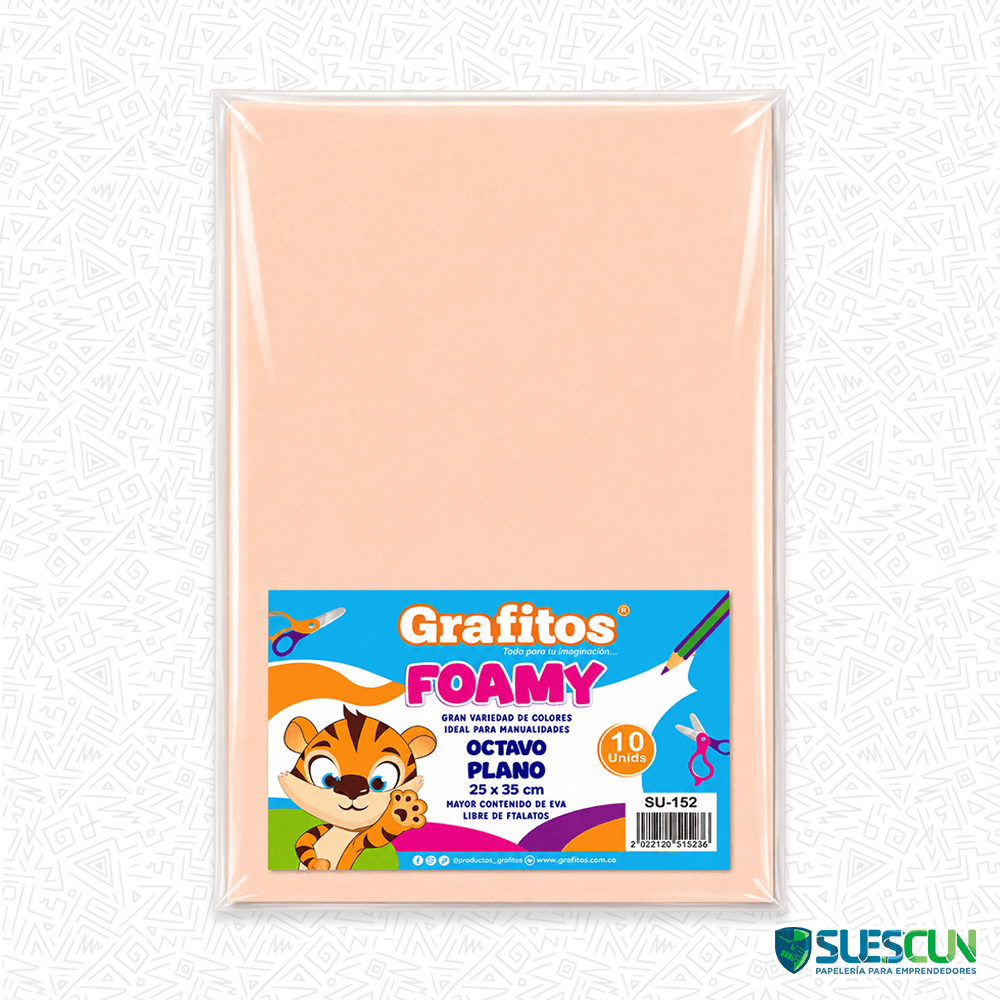 Foamy Grafitos 1/8 Liso Piel
