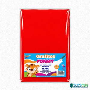 Foamy Grafitos 1/8 Liso Rojo
