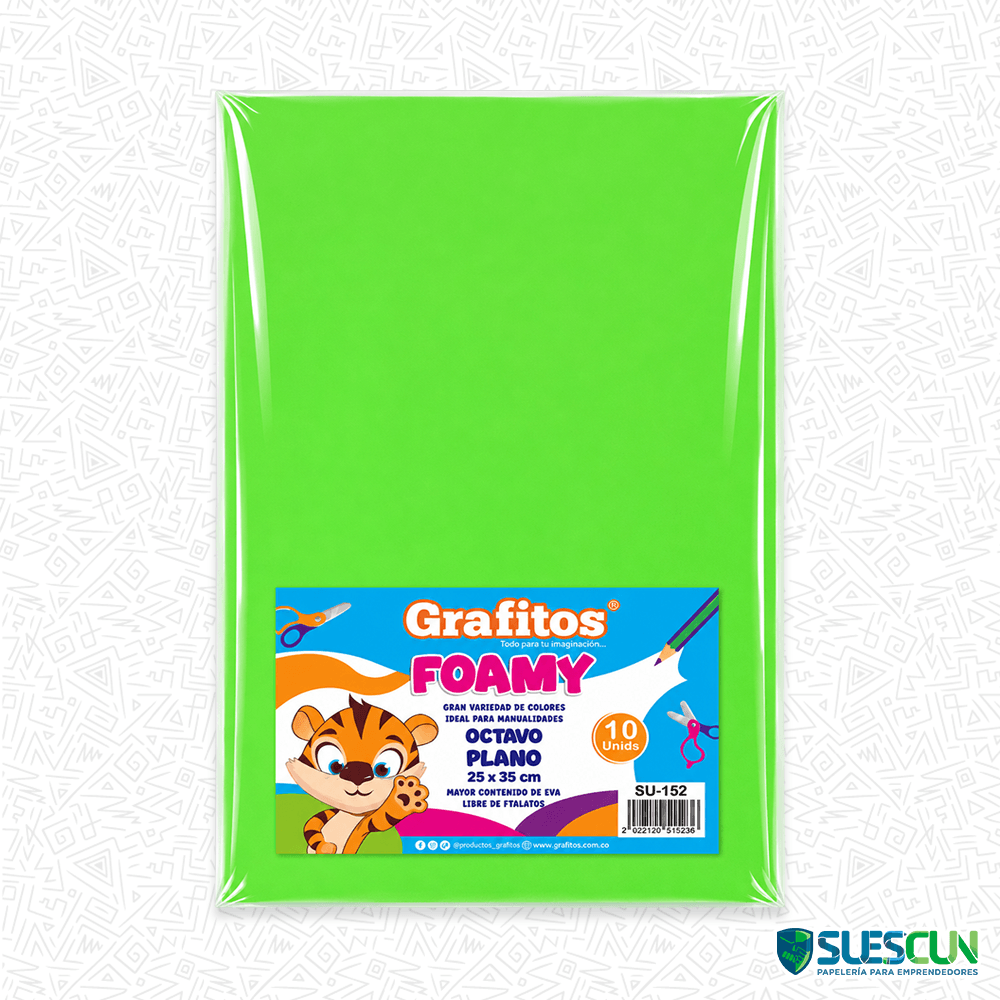 Foamy Grafitos 1/8 Liso Verde Biche