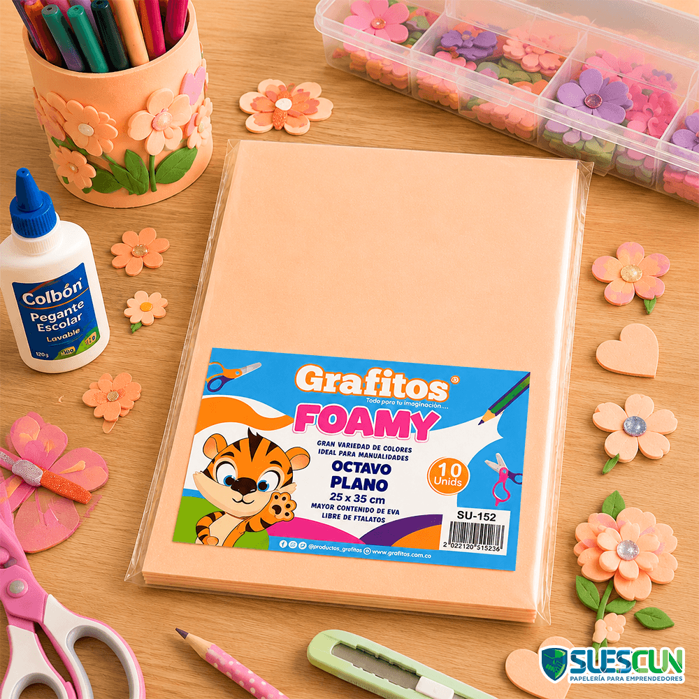 Foamy Grafitos 1/8 Liso Piel