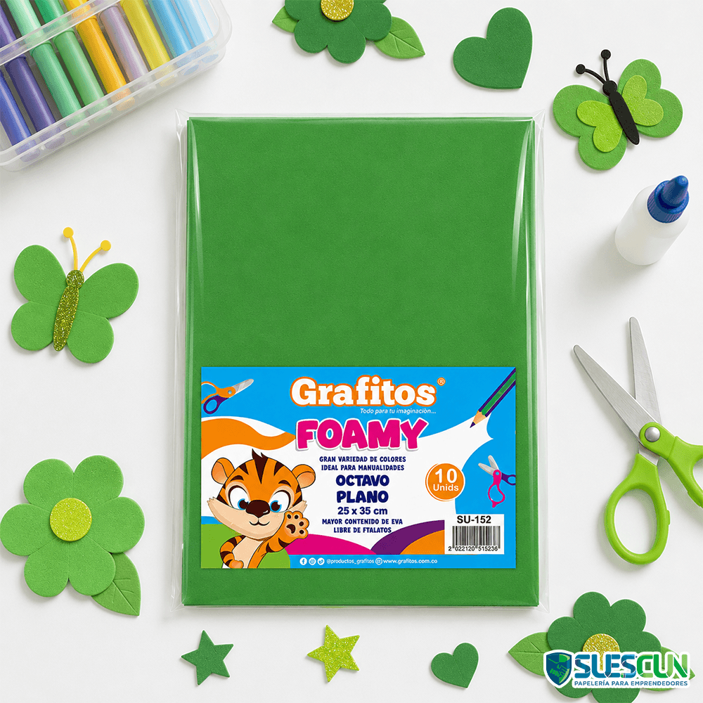 Foamy Grafitos 1/8 Liso Verde