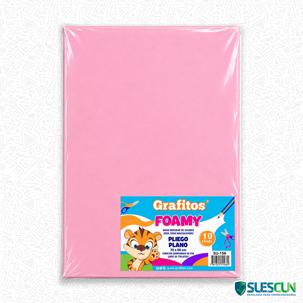 Foamy Lámina Rosado Grafitos