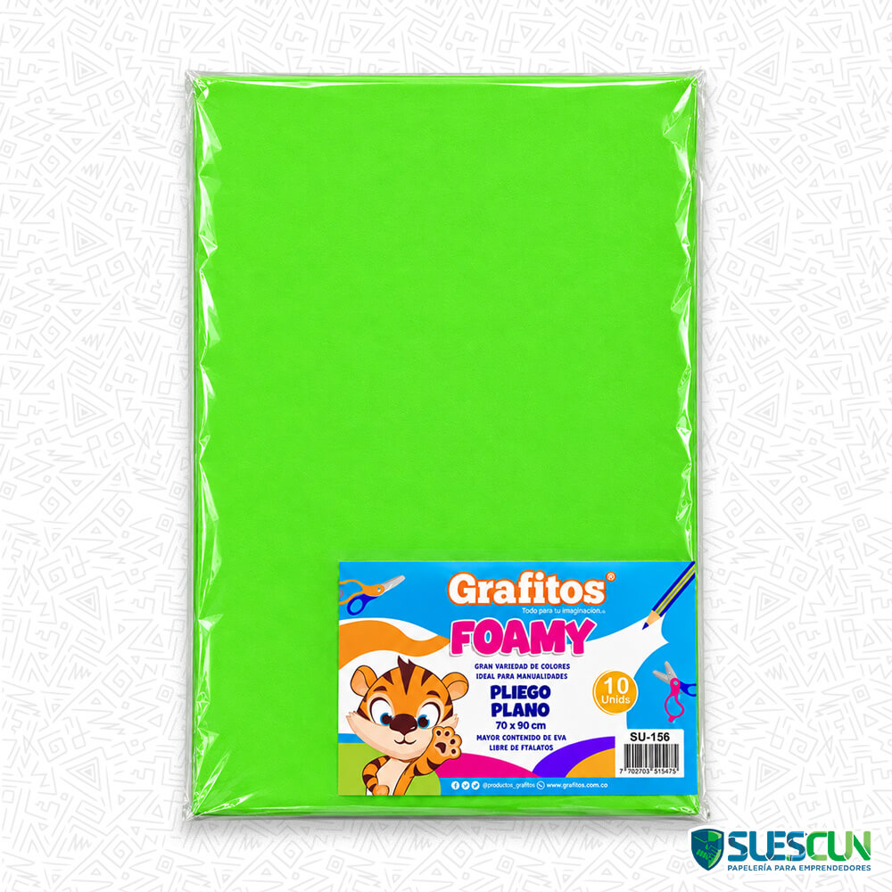 Foamy Lámina Verde Biche Grafitos