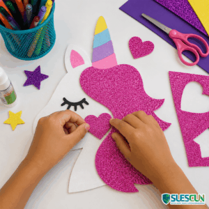 Foamy Cuatro Cartas Fucsia Escarchado