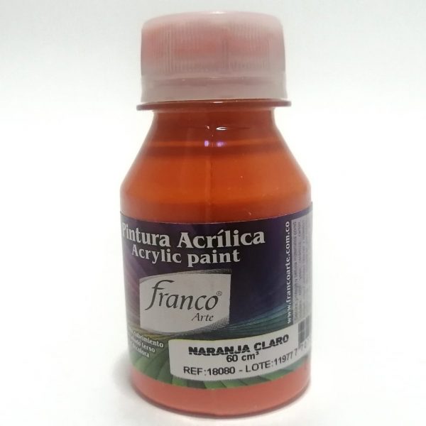 Pintura acrilica naranja claro 60cm
