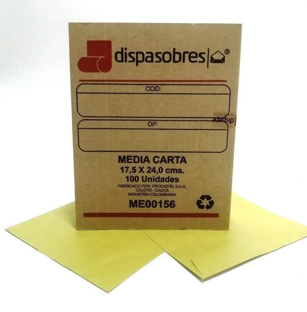Sobre de Manila Media Carta - Imagen 2