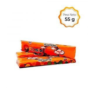 PLASTILINA EN BARRA PAYASITO 55 GR NARANJA