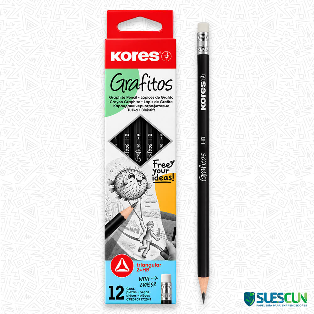 Lápiz Grafito 2HB Kores Triangular